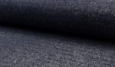 Bündchen - Schlauch - navy silber Lurex